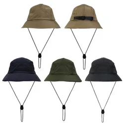 Bucket Hat Foldable Fisherman Hats Unisex Outdoor Sunhat Hiking Climbing Hunting Beach Fishing Adjustable Men Draw String Cap