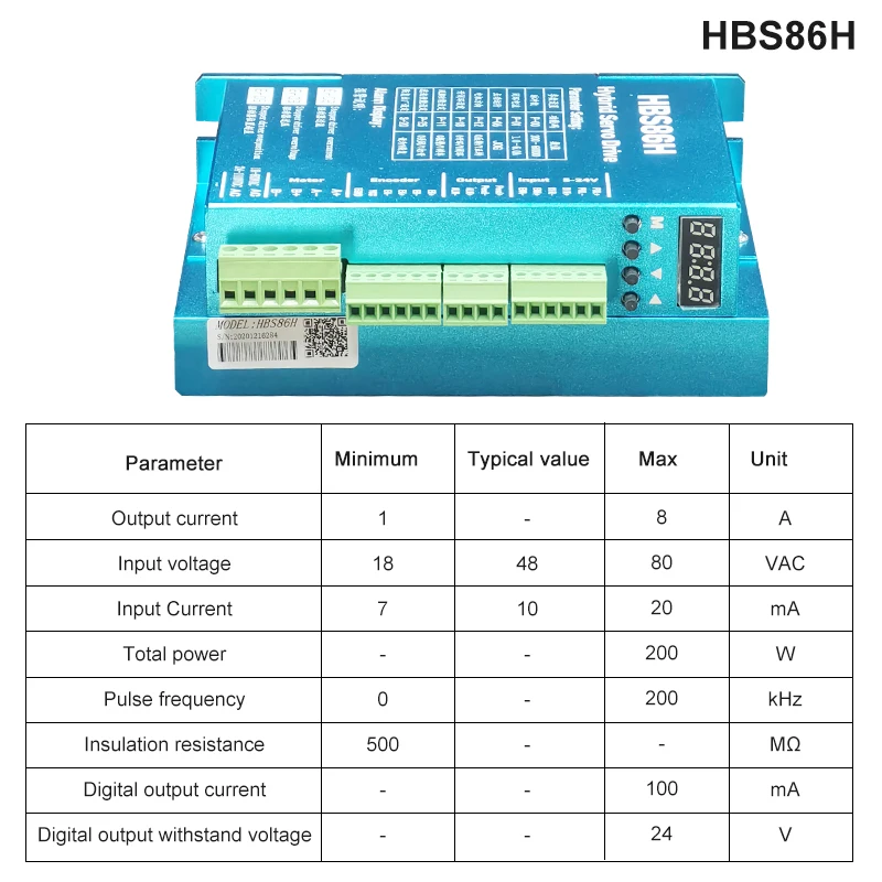 HBS57H DMA860H HBS86H Stepper Drive Open Loop Closed Loop Servo Controller With Digital Display , For Nema 34 Nema 23 Motor