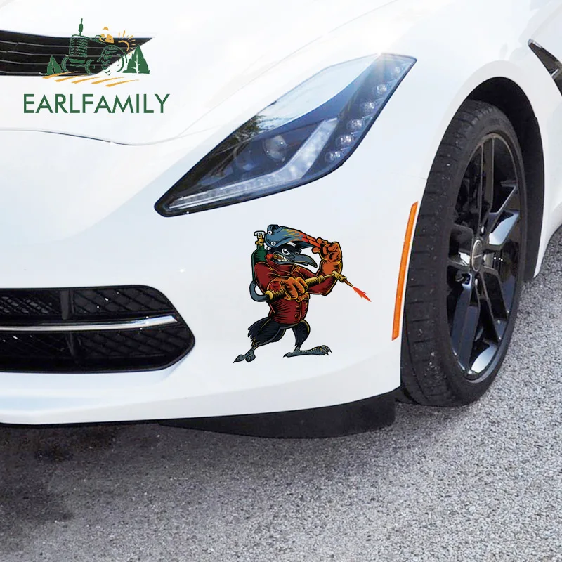 EARLFAMILY 13cm For Welder Helmet Bird Personality Creative Car Stickers Vinyl Material Decal Car Accessories Decoration