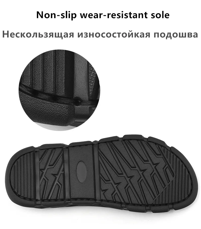 Echt leder Freizeit schuhe für Männer hochwertige klassische Herren Sandalen Sommer Outdoor Walking Herren Turnschuhe atmungsaktive Herren Sandalen – Detail 12