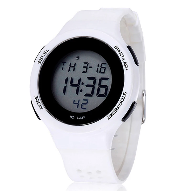 2020 Shhors Fashion White Watch Men Led Digital Watches Men Casual Sports Silicone Electronic Wristwatches Clock Reloj Hombre