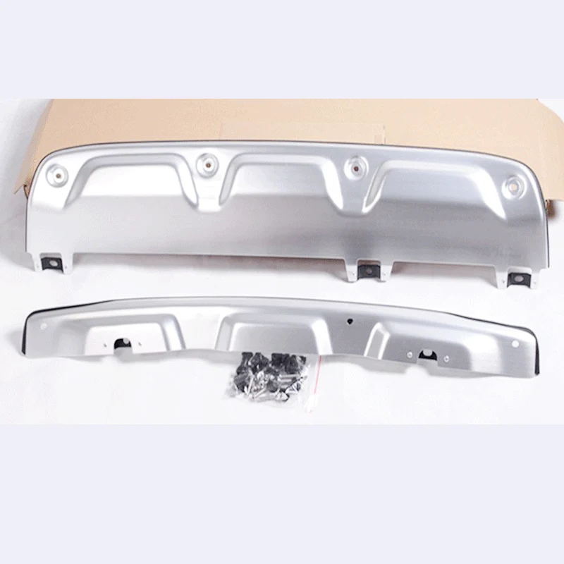 Aluminium Alloy Front + Rear Bumper Protector Skid Plate Guard For Honda CRV 2012 2013 2014 Touring Sport 2pcs