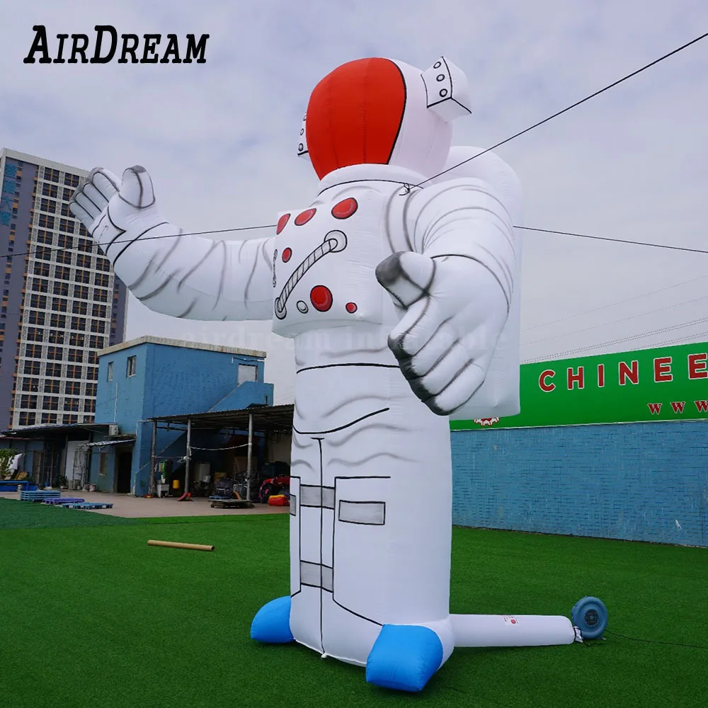 3/4/6/8m height outdoor LED Giant inflatable astronaut Spaceman advertising cartoon modern and funny with blower