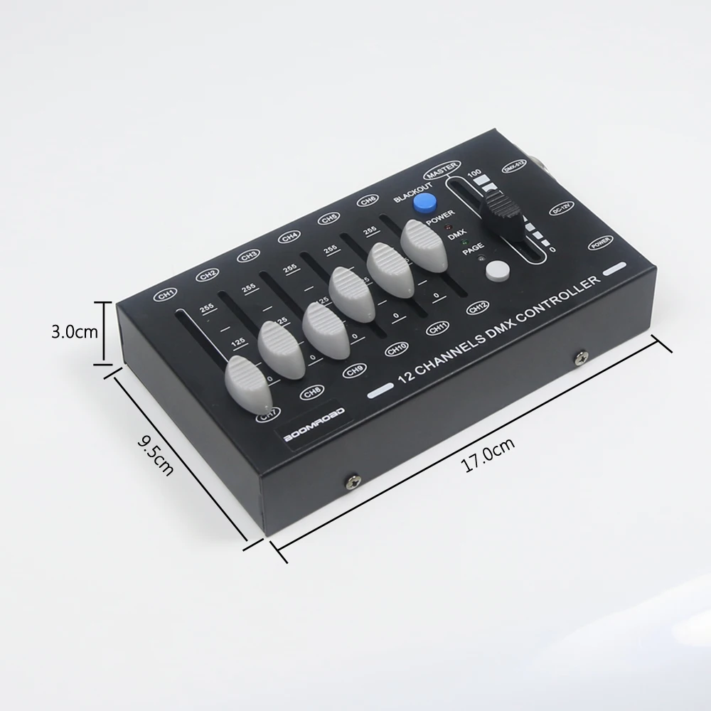 LED Mini Par Light Console para mover cabeças, controlador DMX, luz efeito discoteca, 12CH