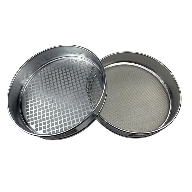 Gravel Sieve Square Hole Stone Sieves Laboratory Standard Test Sieve Chrome Cover And Tray Diam. 20cm Aperture 0.075-90mm