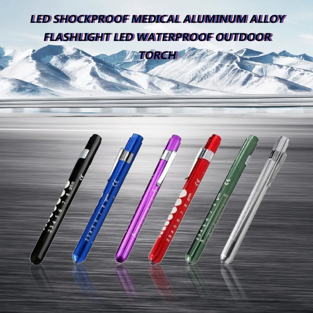 Tragbare LED-Taschenlampe Arbeits licht medizinische Erste-Hilfe-Stift Licht Taschenlampe mit Pupillen Messgerät Messungen Arzt Krankens ch wester Diagnose