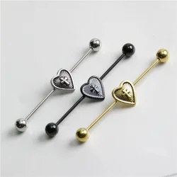1Pcs Surgical Steel Snake Industrial Barbell Ring Cartilage Earring Helix Body Piercing Jewelry Oreja Ring 1 1/2 Inch 38mm