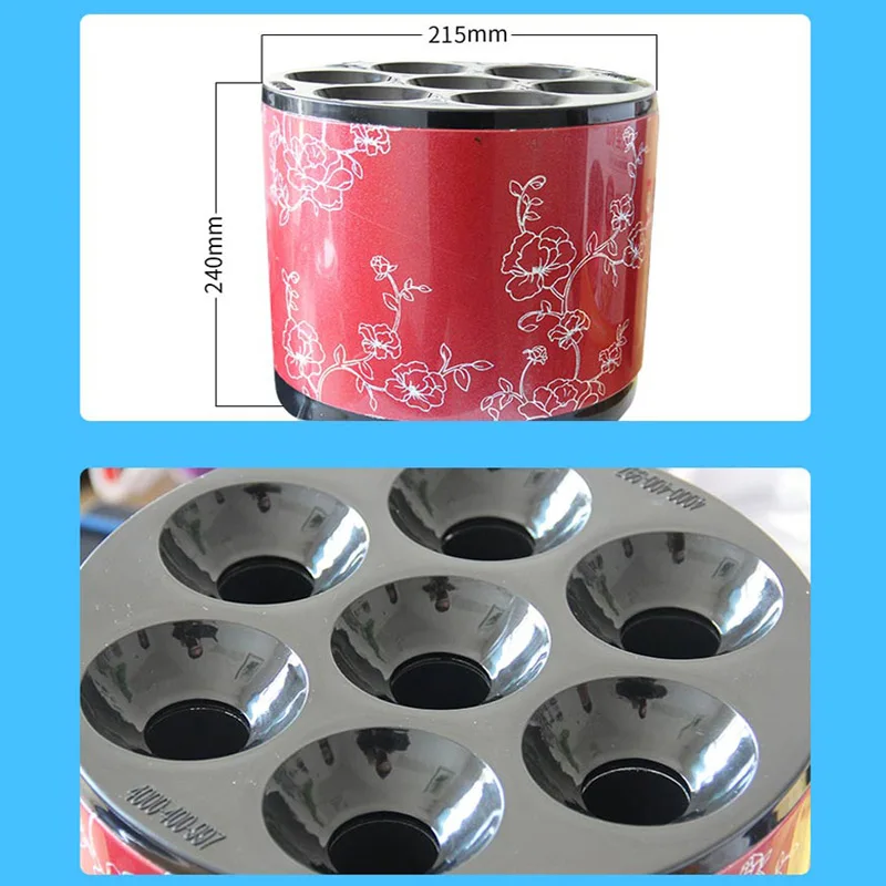 Máquina de salsichas elétrica com sete buracos, uso comercial, salsicha elétrica com pacote automático para negócios em casa, equipamento de lanche