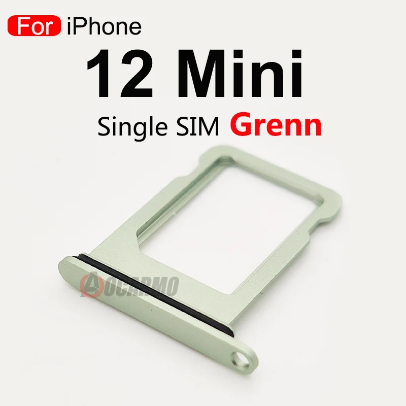 Aocarmo Sim Tray Holder For iPhone 12 mini Mini SIM Card Tray Slot Holder Adapter Socket Replacement Parts