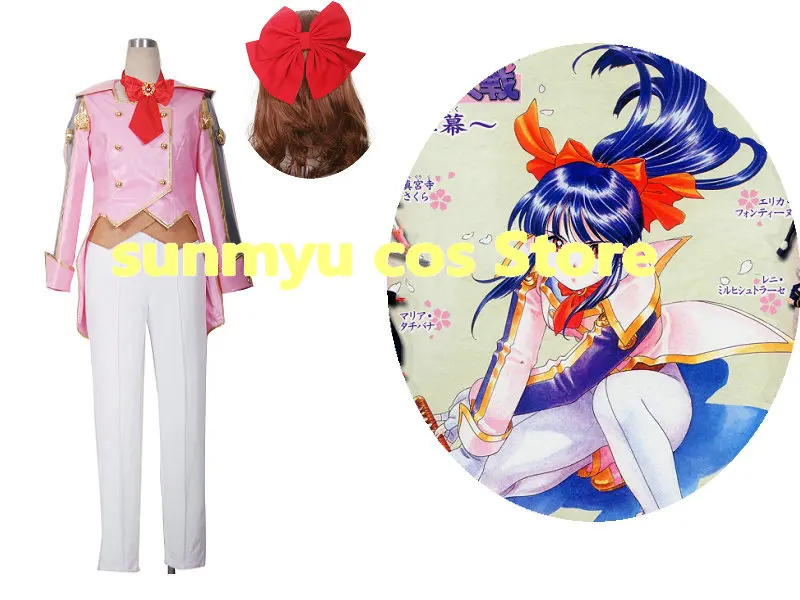 

Sakura Taisen Shinguji Sakura Cosplay Costume,Custom Size Halloween Wholesale Good Quality