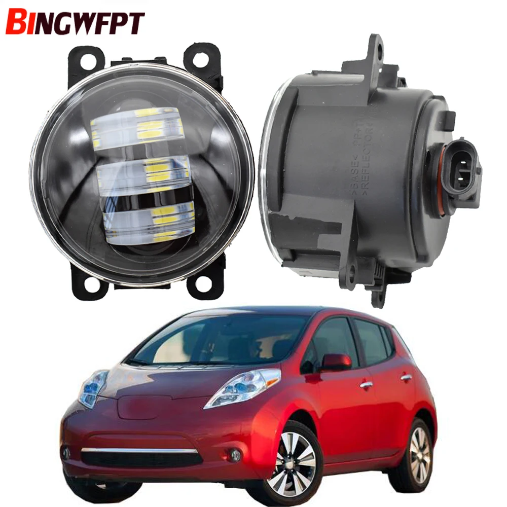 2PCS Car LED Bulb Fog Light Daytime Running Lamp DRL Angel Eye 30W 12V For Nissan Leaf 2011 2012 2013 2014 2015