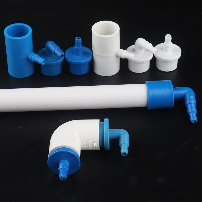 2pcs 20-6 8 10mm PVC Reducing Connector Seafood Pool Fish Tank Air Hose Connectors Soft Tube Pagoda Elbow Tee Joints