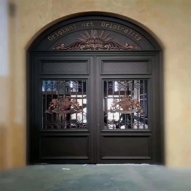 

Beautiful Design Eyebrow Lowes Front Bronze Security Wrought Iron Doors For House