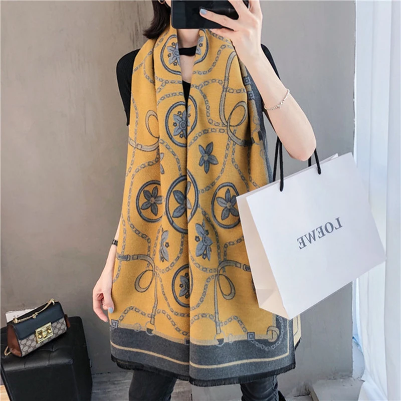 

Шарф женский шарф осенне-зимний женский шарф в Корейском стиле длинный шарф, шаль