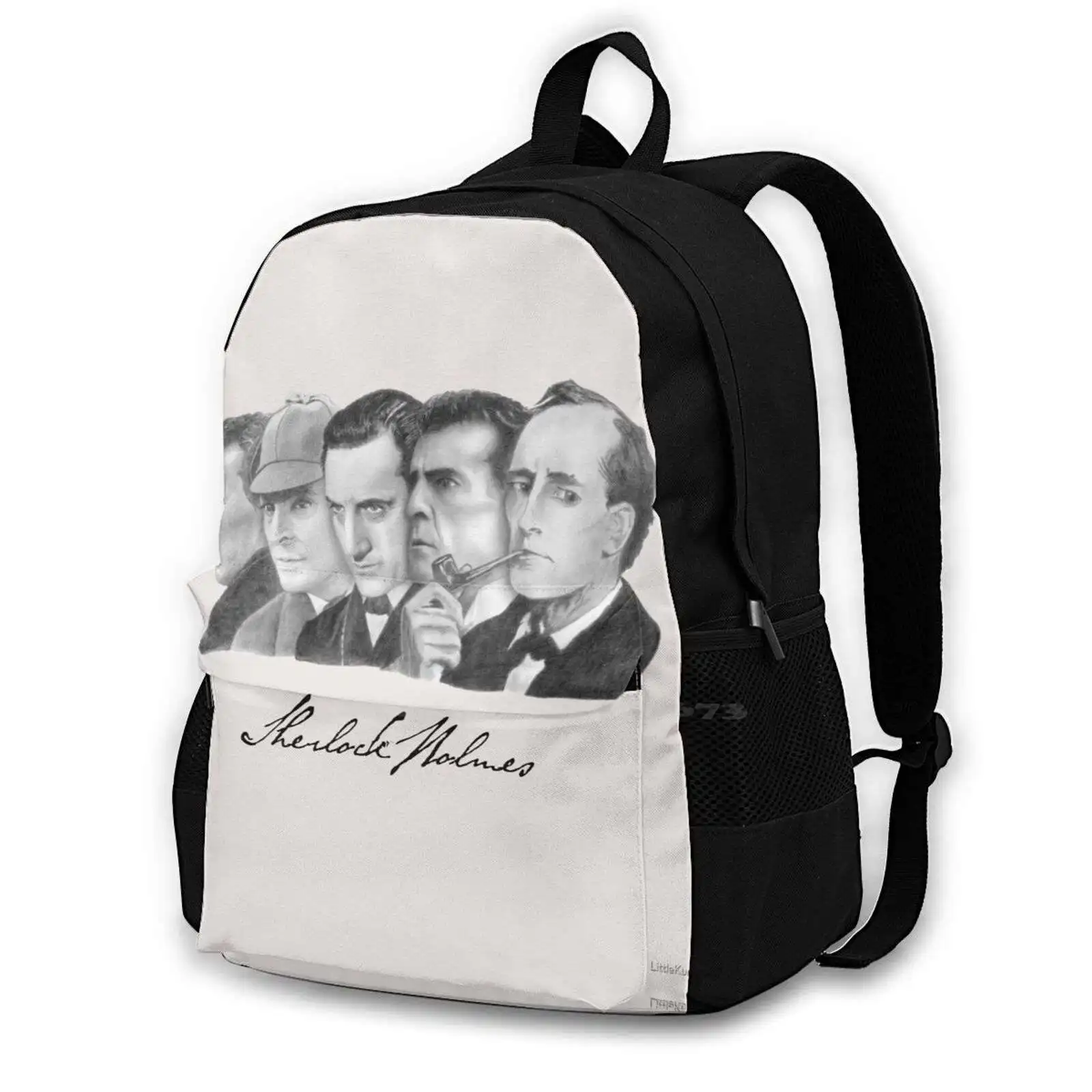 Through The Years Bag Backpack For Men Women Girls Teenage Black Sherlock Jeremy Brett Basil Rathbone Benedict