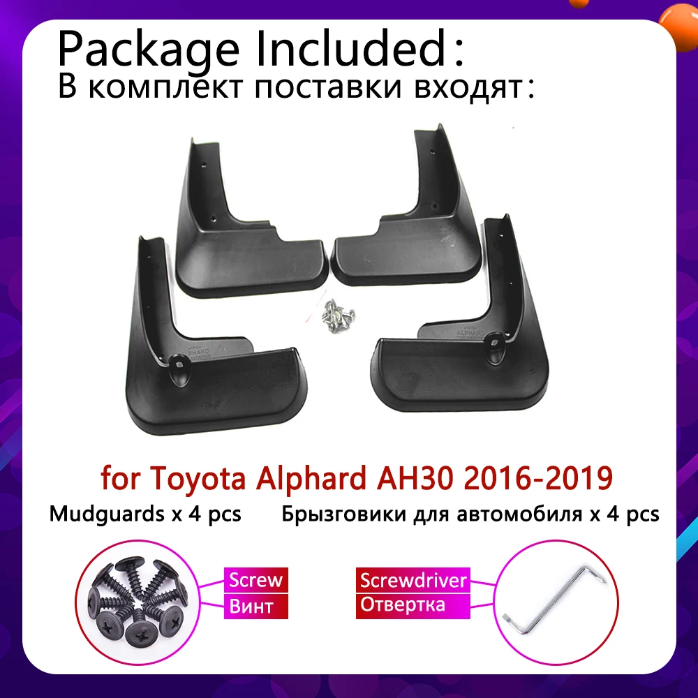 Mud flaps For Toyota Alphard Vellfire 30 AH30 2016~2020 Mudflaps Splash Guards Mudguards Flap Fender Accessories 2017 2018 2019