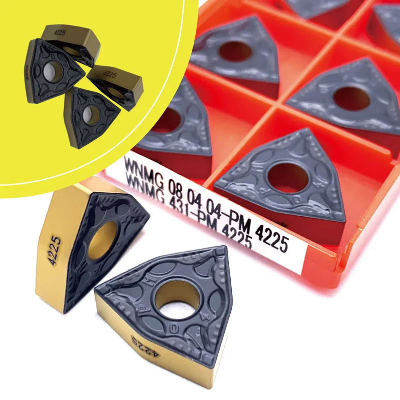 High Quality 10pcs WNMG 080404 WNMG080408 PM 4225 Carbide Face Milling Inserts Cutter Tools Blade High Cost Performance
