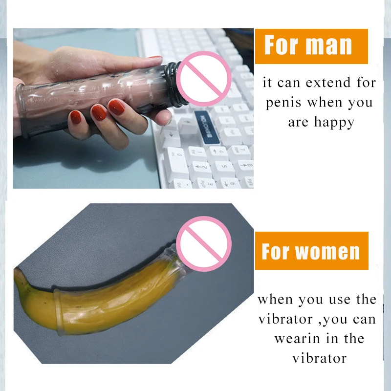 Male Extend Sleeve Penis Extender Condoms Reusable Dildo Enhancer Sex Toys For Men Delay Ejaculation Cock Nozzle