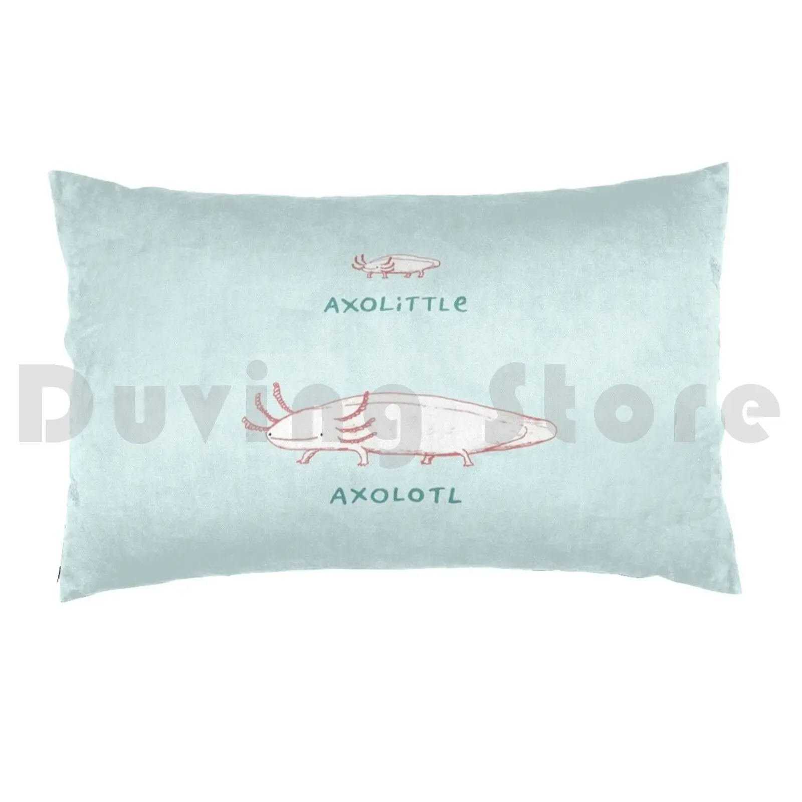 Axolittle Axolotl Pillow Case Printed 50x75 Axolittle Axie Funny Floating Axolotl Love Cute Sweet Adorable