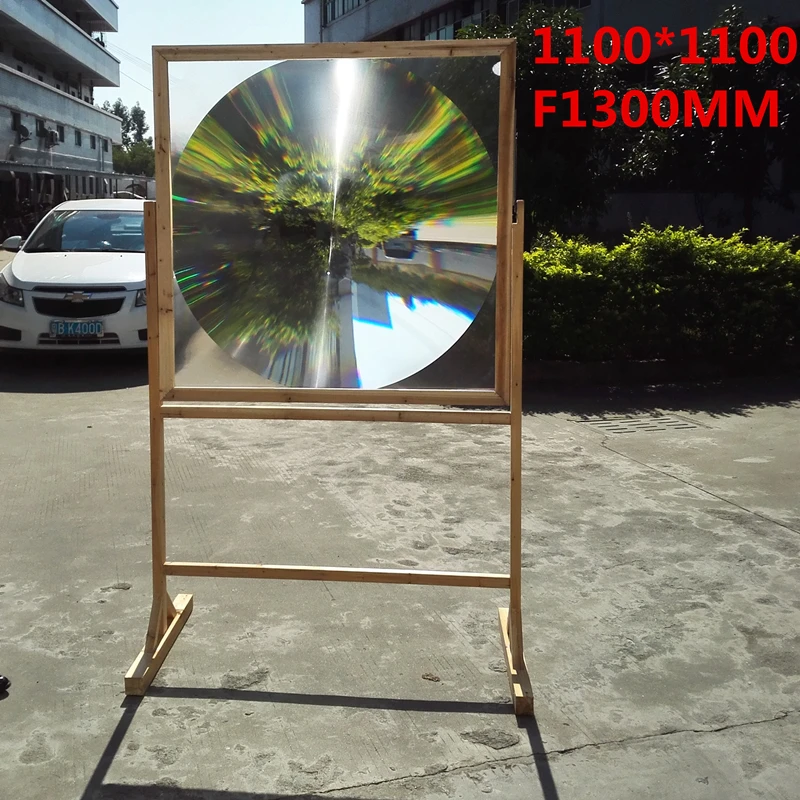 Big Fresnel lens Square Lens 1100*1100 mm Fresnel Lens Focal length 1000mm / 1300 mmTemperature can got 1000 Celsius