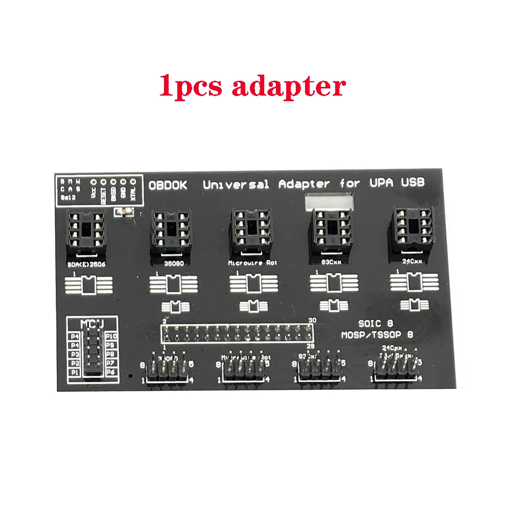 UPA USB V2.22 Universal Eeprom Adapter UPA-USB  V2.5 Serial Programmer with 8 Soic Clip Cable For I2C SPI Microwire Car ECU Prog