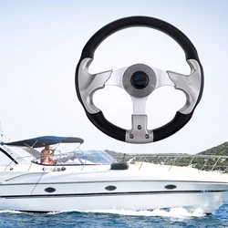 Marine 12.4'' 315mm Steering Wheel & 3/4'' Tapered Shaft Non-directional 3 Spoke Steering Wheel For Vessel Yacht Boat Accessorie