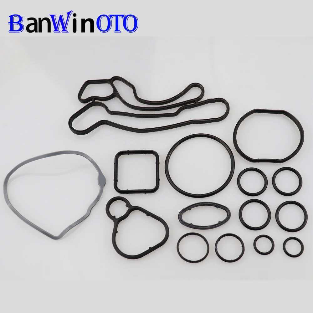 Engine Oil Cooler Repair Set of Heat Exchanger Gasket For Chevrolet Cruze Opel Orlando Astra 93186324 55353322 55353320 55355603