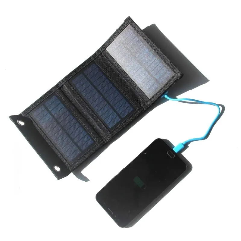 Portable Small 4.5W Solar Foldable Bag Charger for Mobile Phone Outdoor Camping Folding Solar Panels with USB Port