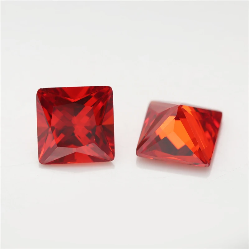 Size 1.5x1.5mm~10x10mm AAAAA Princess Cut Square Cubic Zirconia Stones Various Color Loose CZ Synthetic Gemstone