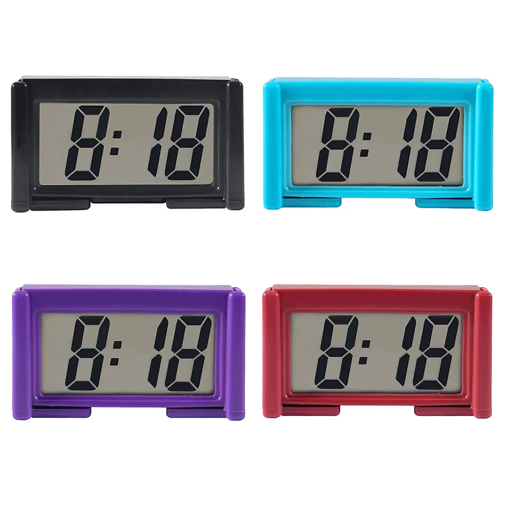 

Mini Exquisite Car Clock Auto Car Truck Dashboard Time Convenient Durable Self-Adhesive Bracket Vehicle Electronic Digital Clock