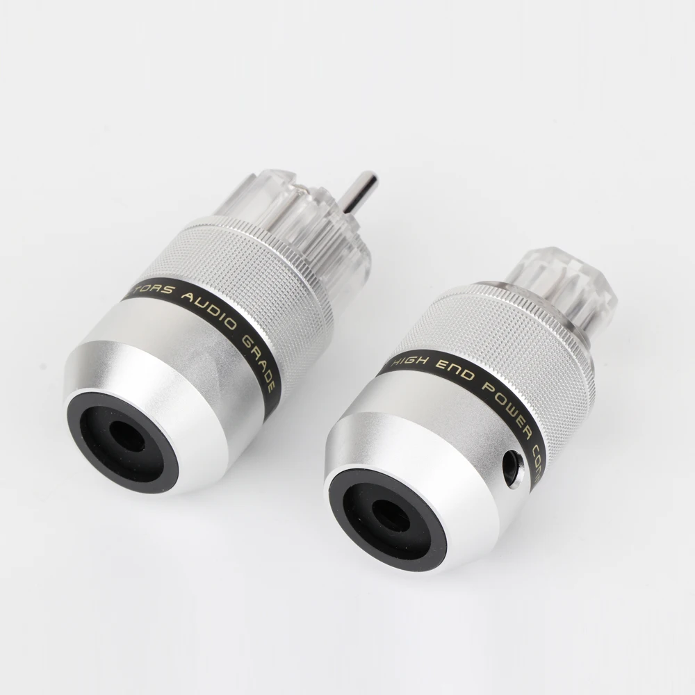 Preffair P083ETR جودة عالية الألومنيوم الروديوم مطلي Schuko قابس طاقة ذكر موصل + IEC أنثى التوصيل #5