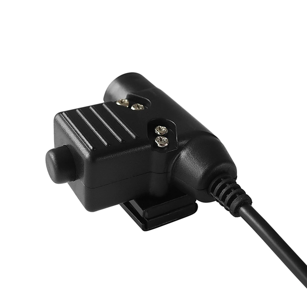 Interfaz PTT U94 para walkie-talkie, adaptador de enchufe K Head J, conector estándar, conveniente de llevar auriculares, interruptor de llave de lanzamiento para Kenwood