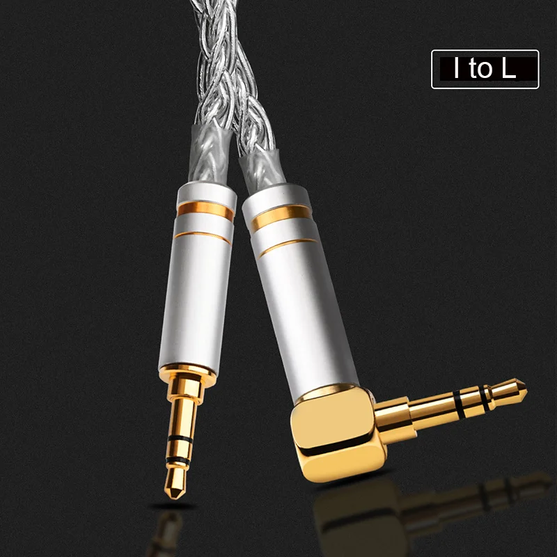 ATAUDIO Reinem Silber 3,5mm Aux Kabel Hallo-END-Kopfhörer Lautsprecher MP3 3,5 Jack Kabel 4