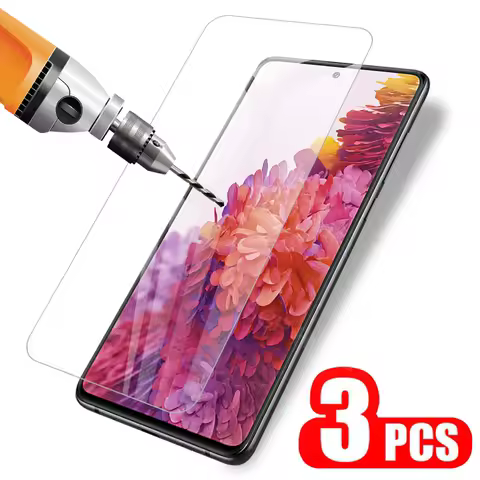 3PCS Safety Glass For Samsung Galaxy S20 S21 S23 S24 Fe 5G Protective Glass For Sumsung S 20 23 S24Fe Tempered Glass Phone Film