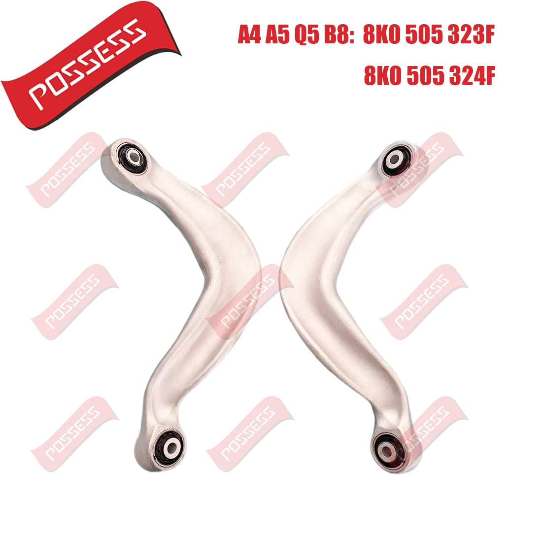 4 Pieces Rear Suspension Control Arm Kits For Audi A4 8K2 8K5 8KH B8 A5 8F7 8TA Q5 A6 C6 A7,8K0505323F 324F   8K0501529N 530N