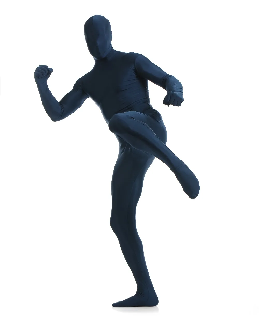 Speerise adulto Spandex Nylon nero Zentai Suit uomo One Piece seconda pelle collant Full Body Zentai costumi personalizzati