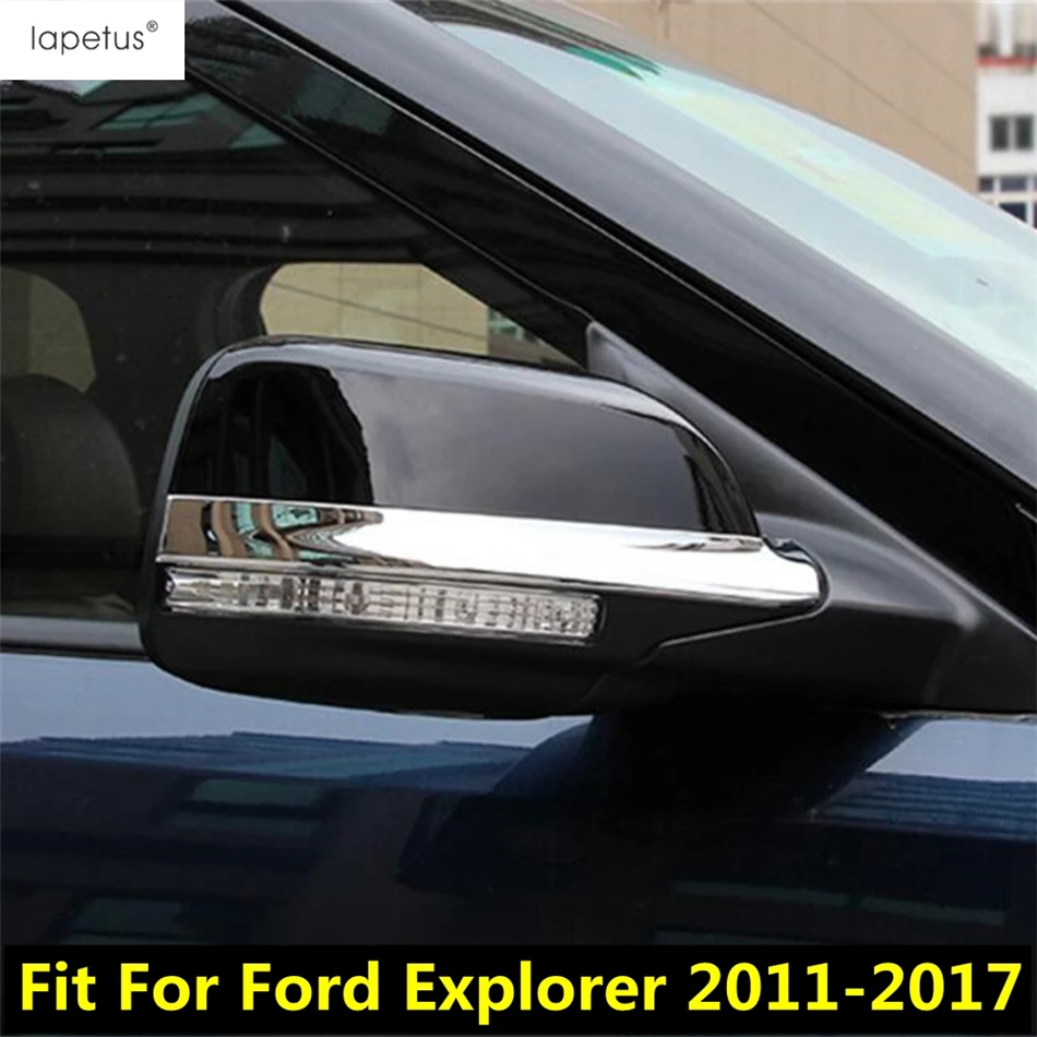 

2 Piece / Set Side Rearview Mirror Strip Protector Molding Cover Kit Trim Exterior ABS Accessories For Ford Explorer 2011 - 2017