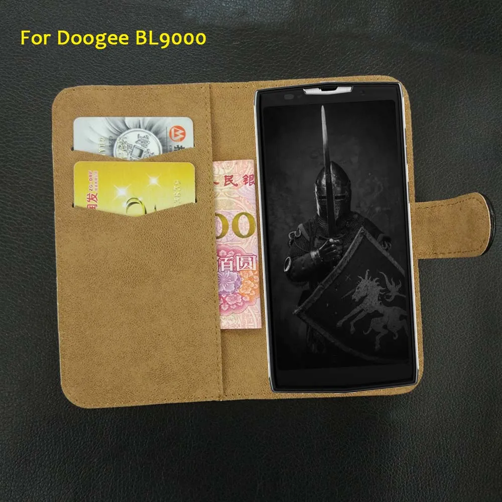 6 Colors Doogee BL9000 Case Side Leather Fashion Vintage Luxury Retro Protective Doogee BL9000 Phone Cover Credit Card