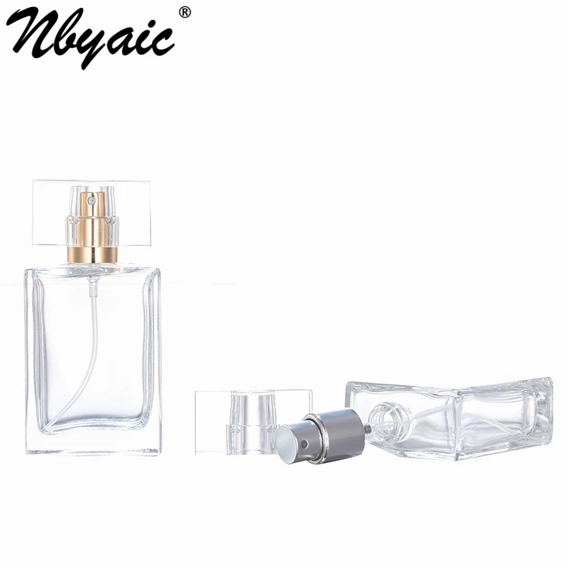 Nbyaic perfume bottle 30ml50ml clear glass sub-bottling portable high-end cosmetics empty bottle spray fine mist bottle 1pcs