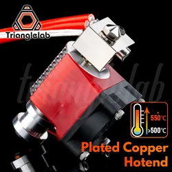 Trianglelab V6 Plated Copper Hotend High Temperature Nozzle Heat Block Heat Break Heatsink For PETG PEEK PEI ABS Carbon Fiber