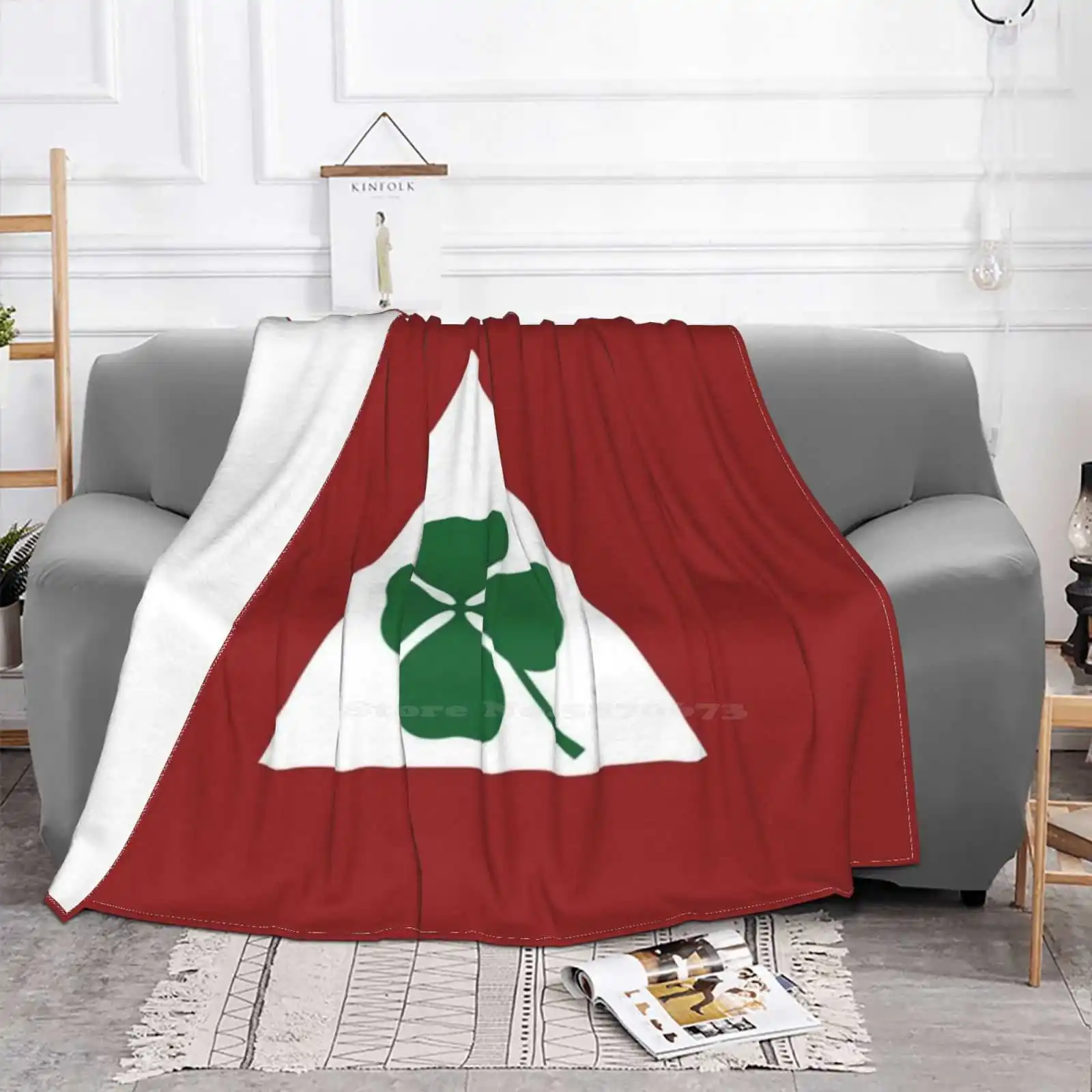 Quadrifoglio Classic Soft Warm Throw Blanket Quadrifoglio Classic Car Corse Automotive Clover Four Leaf