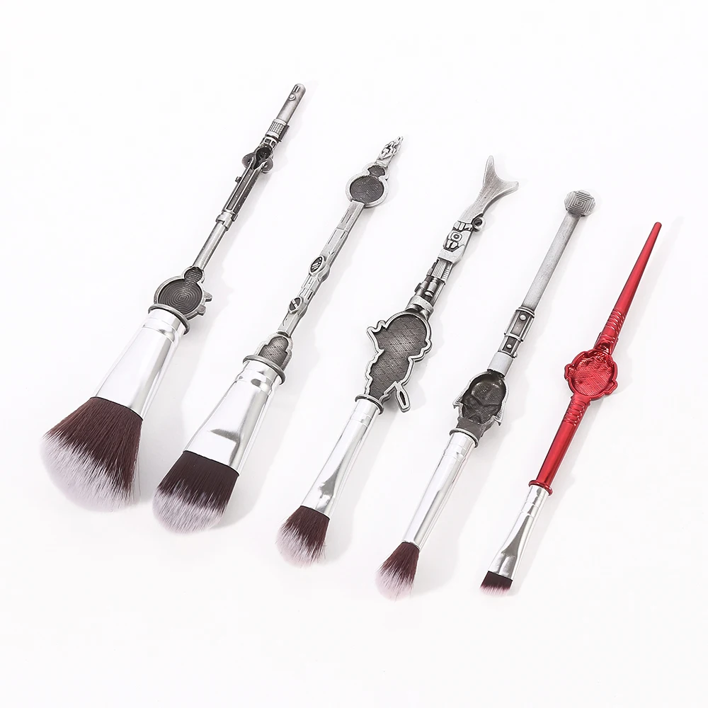 10pcs New Design Robot Pro Makeup Brushes Tool Set Face Cosmetic Foundation Powder Shadow Eyeshdow Brush Beauty Metal Handle