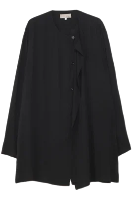 

style, Rayon spinning collar left double shirt dark wind shirt