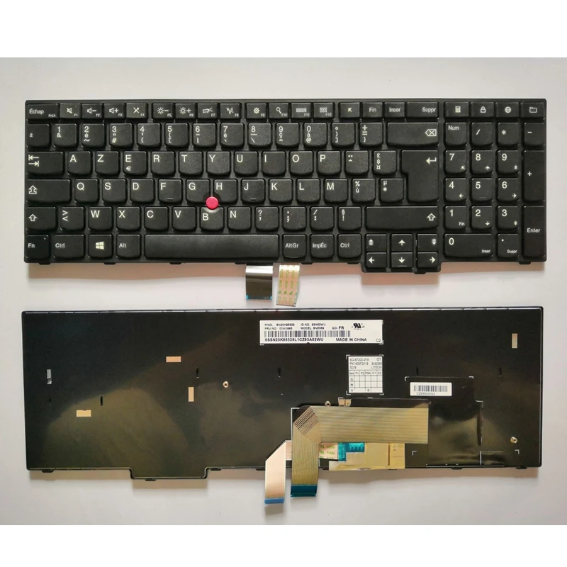 Teclado de laptop ar/fr/g/br/ru, compatível com lenovo thinkpad e550, e550c, e555, e560, e565