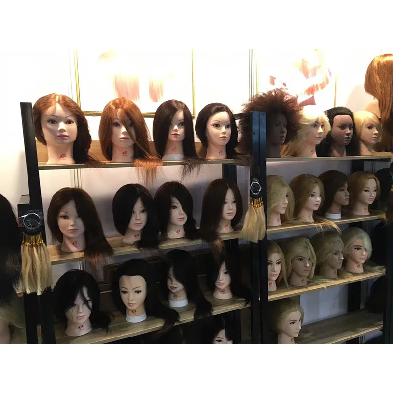 Soft PVC Bald Mannequin Head Stand For Making Hair Styling Wigs and Hat Display Cosmetology Training Manikin Practice Head