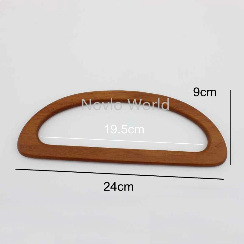 4-10 Pieces,24X9cm 3 Colors D Shape Quilting Crafts Supply For Design Your Wood Bag Purse Handle Parts