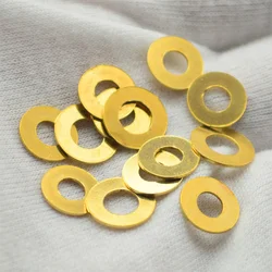 6pcs Spyderco Knife Accessories Brass Washer Copper Cushion Pad Metal Gasket Shim for C158 C186 C11 Delica C10 Endura C81 Para2