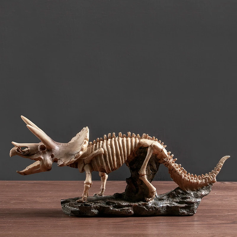 Dinosaur Skeleton Model Decoration Resin Cabochon Laboratory Skull Bone Miniature Figurines Creative Bar Cafe Desk Decoration