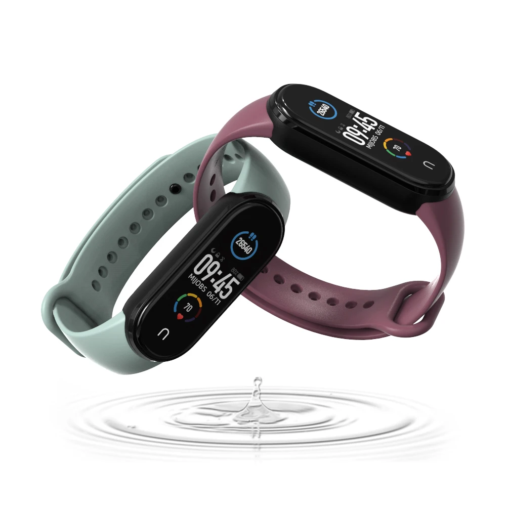 For Mi Band 6 Strap Silicone Wristband for Xiaomi Mi Band 5 Bracelet NFC Global Version Xiomi Miband 5 6 Replacement Wrist Belt