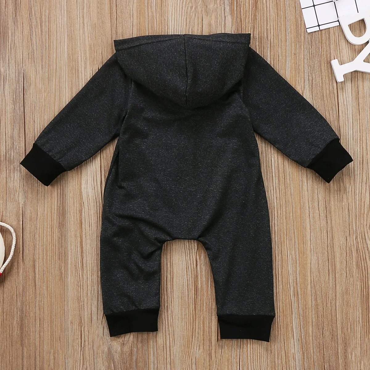 0-24M Baby Boy Clothes Infant Warm Long Sleeve Zipper Romper Newborn Jumpsuit Kid Hooded Girl Sweater Outfit